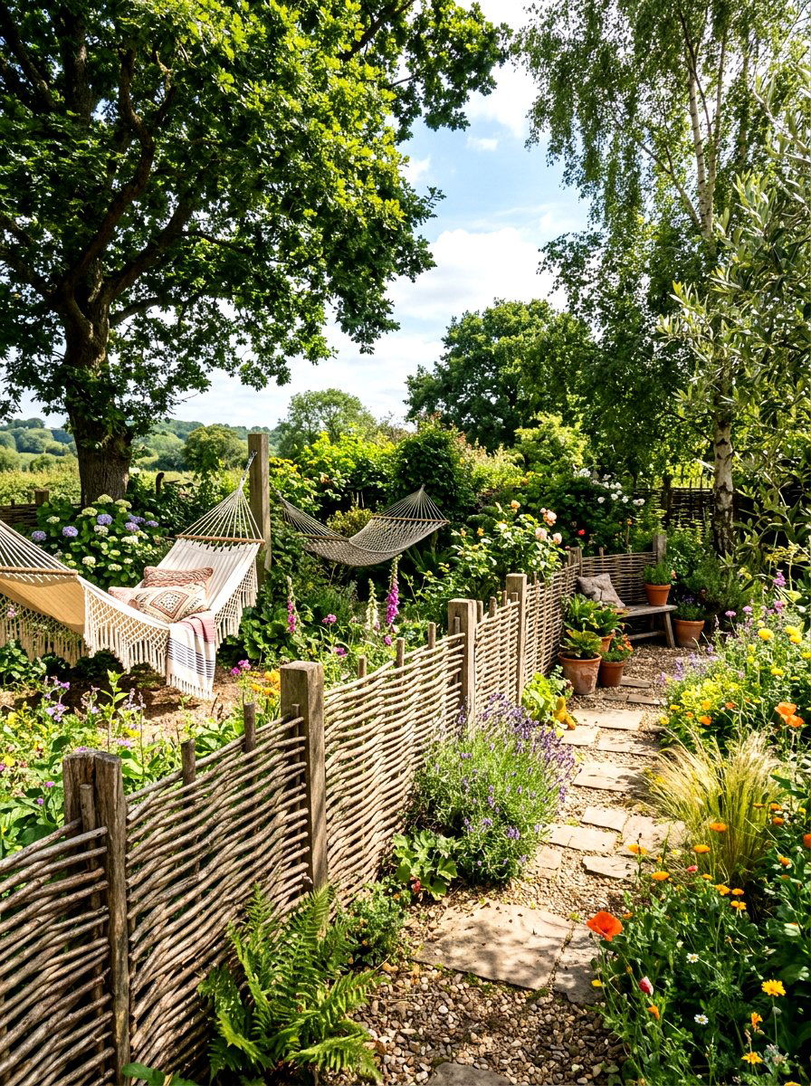 Woven Wood Fence - 30 wooden fence ideas