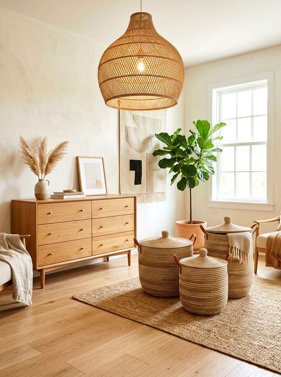 Woven home decor - 30 slow living home ideas