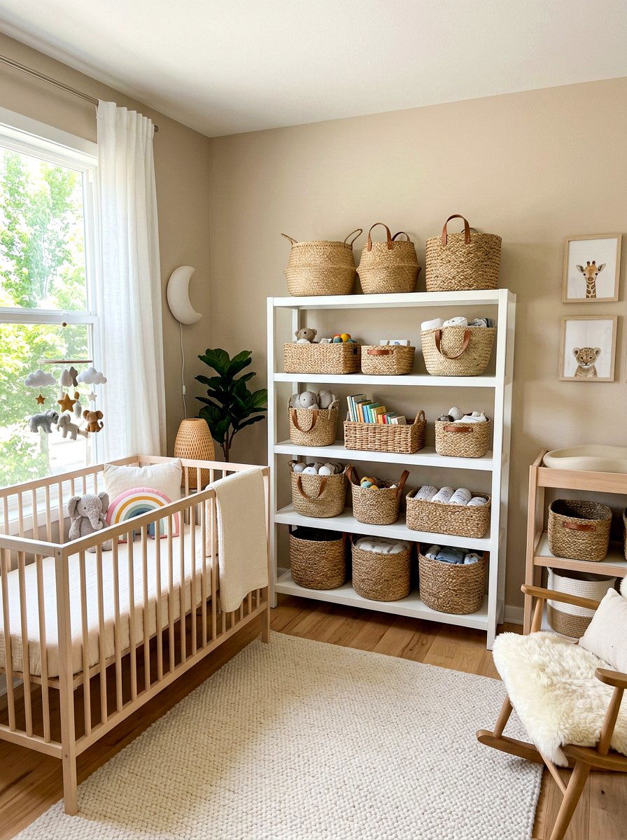 Woven storage baskets - 30 earthy home decor ideas