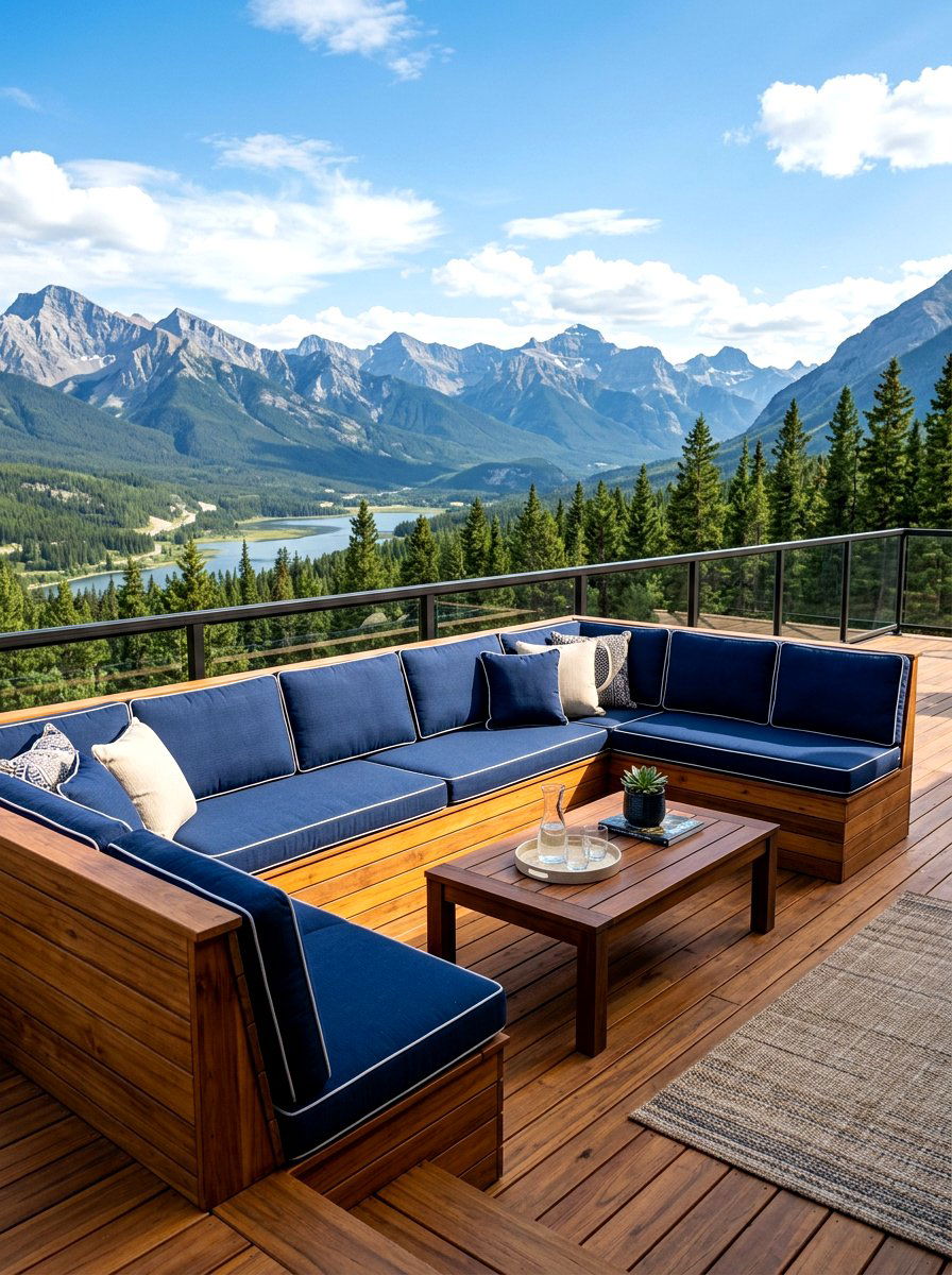 Wrap Around Bench On Deck - 30 conversation seating ideas