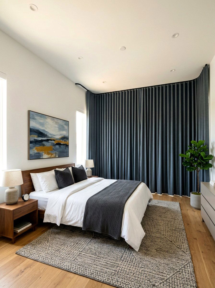 Wrap Around Blackout Rods - 30 blackout curtain ideas