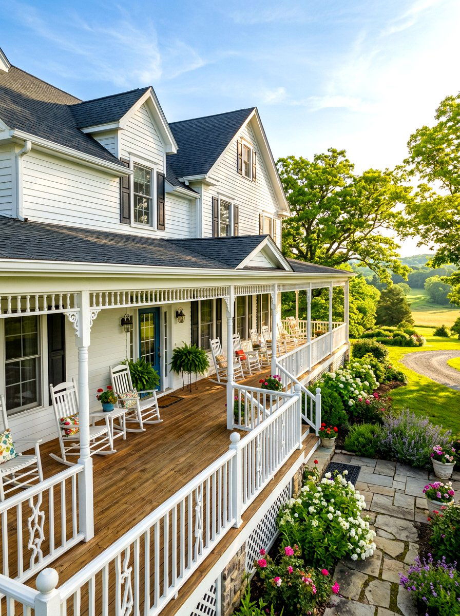 Wrap Around Covered Deck - 30 covered deck ideas