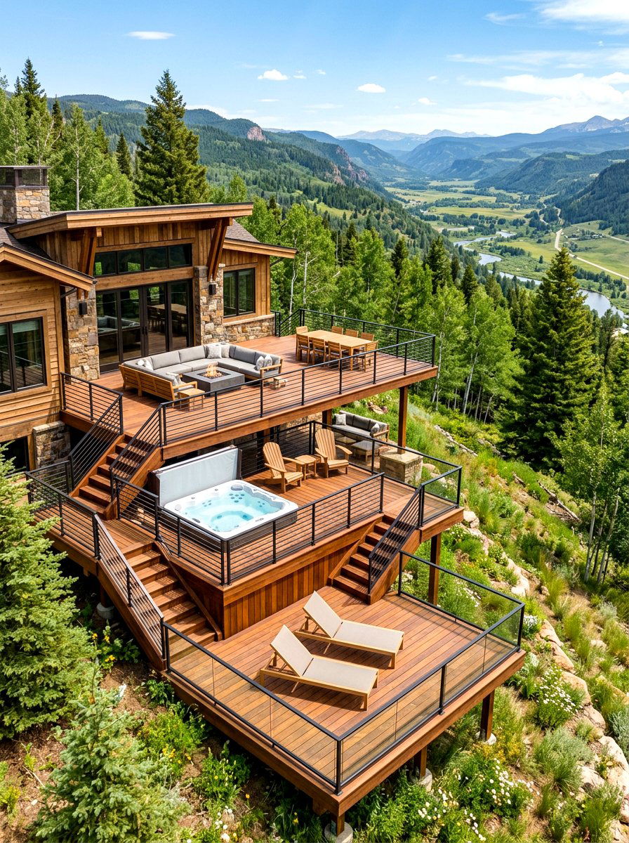 Wrap Around Deck For Hillside - 30 multi level deck ideas