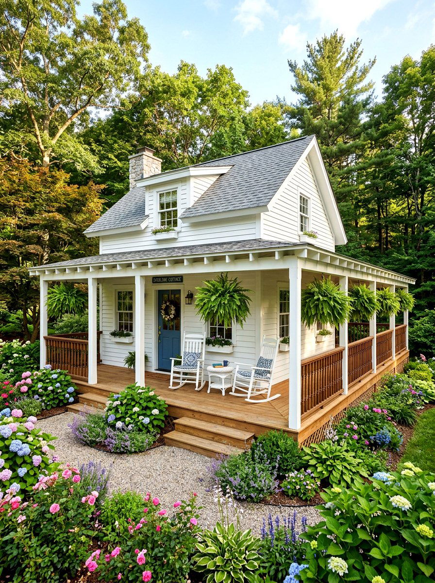 Wrap Around Porch Cottage - 30 tiny cottage exterior ideas