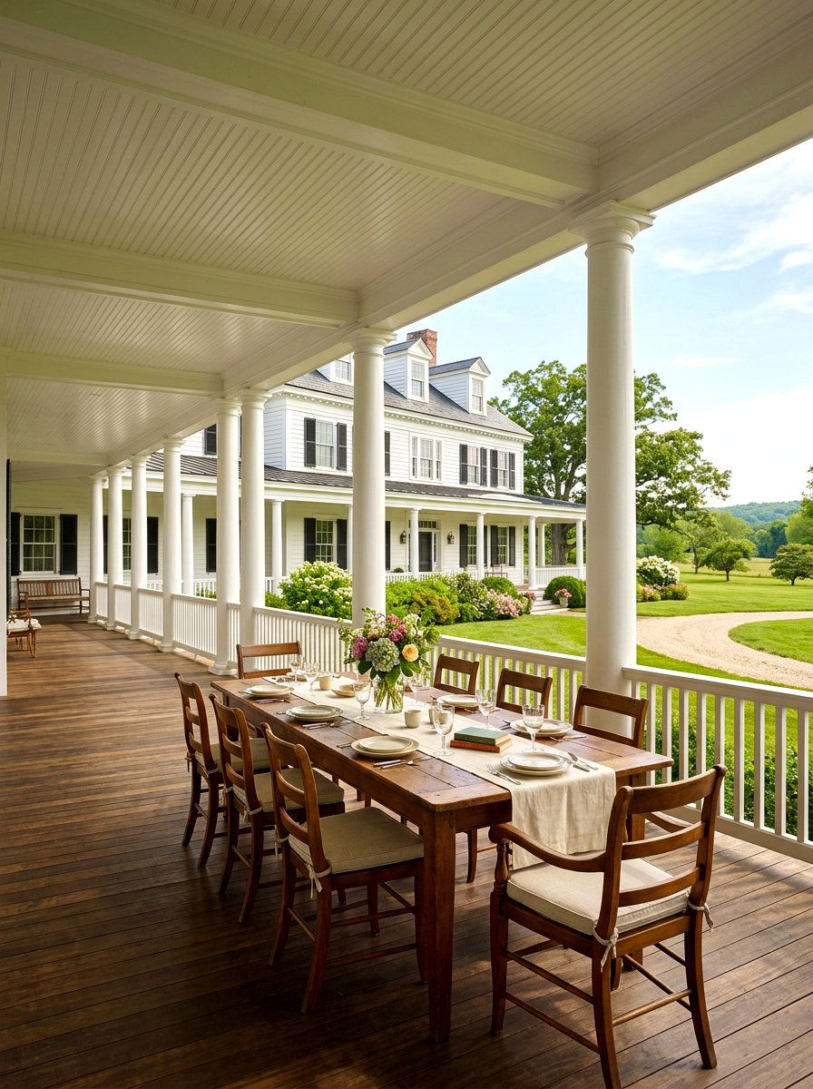 Wrap Around Porch Dining - 30 indoor outdoor breakfast room ideas