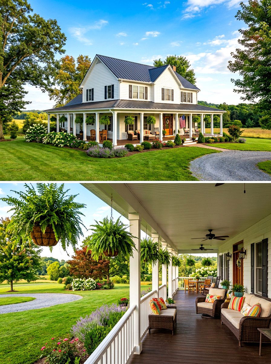 Wrap Around Porch Farmhouse - 30 farmhouse exterior ideas