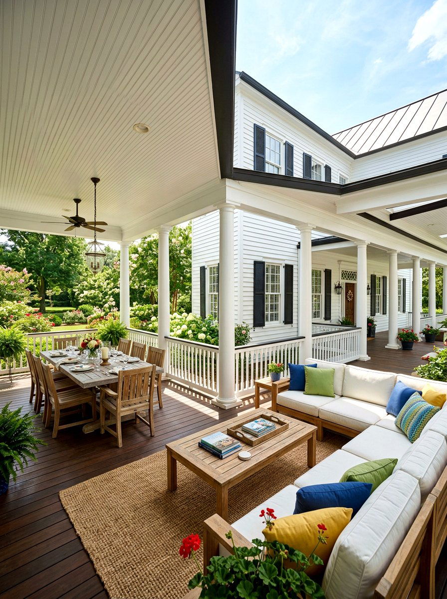 Wrap Around Porch Lounge - 30 porch lounge ideas