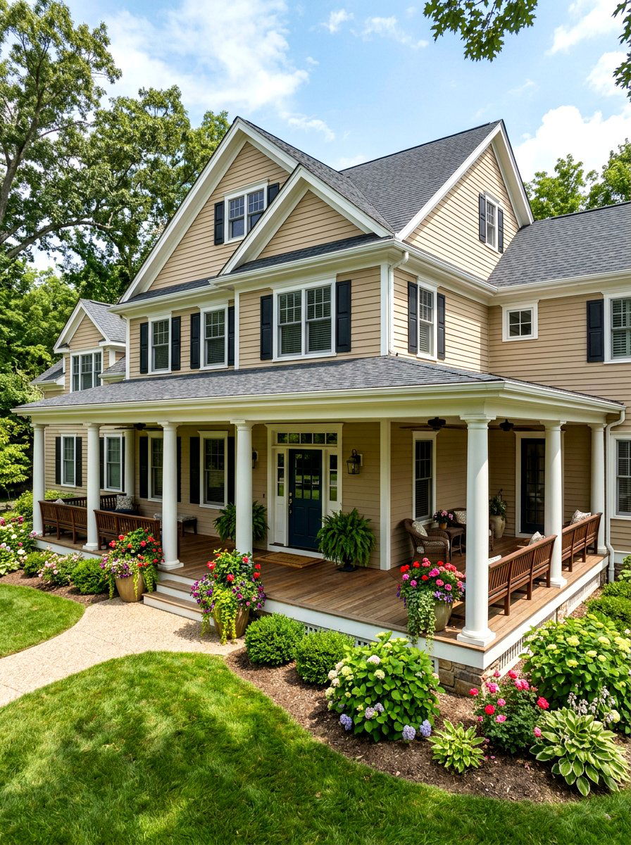 Wrap Around Portico - 30 portico ideas