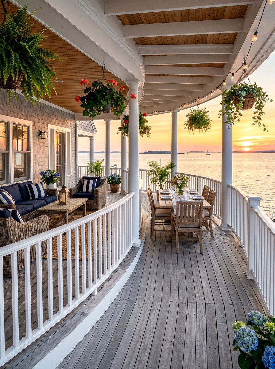 Wrap Around Seaside Porch - 30 seaside porch ideas
