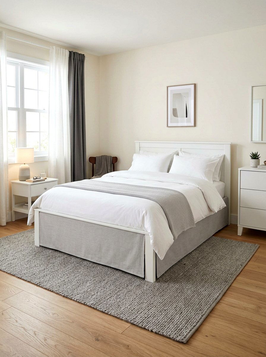 Wrap Around Tailored Bed Skirt - 30 tailored bed skirt ideas