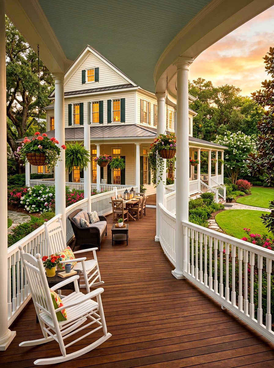 Wrap around porch - 30 cozy evening porch ideas