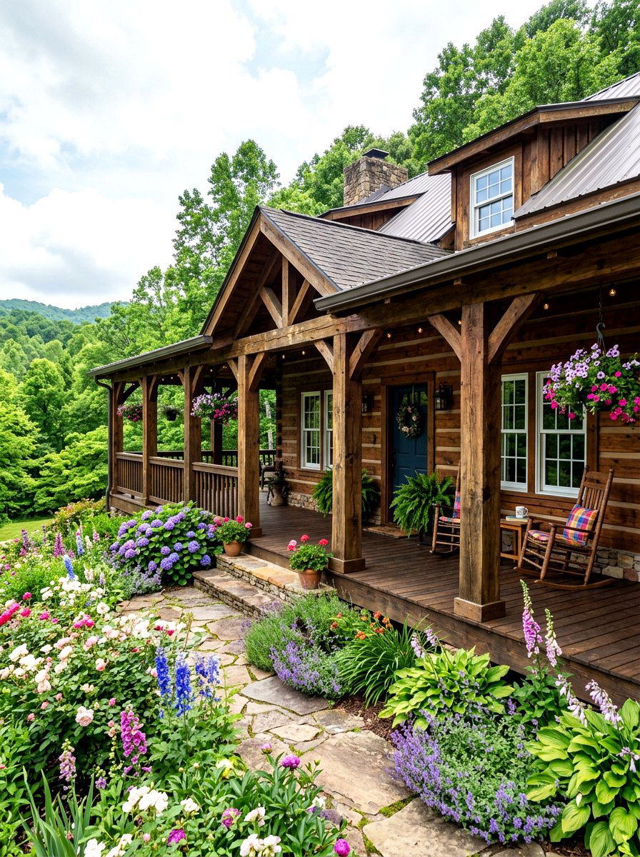 Wrap around porch cabin - 30 cabin exterior ideas