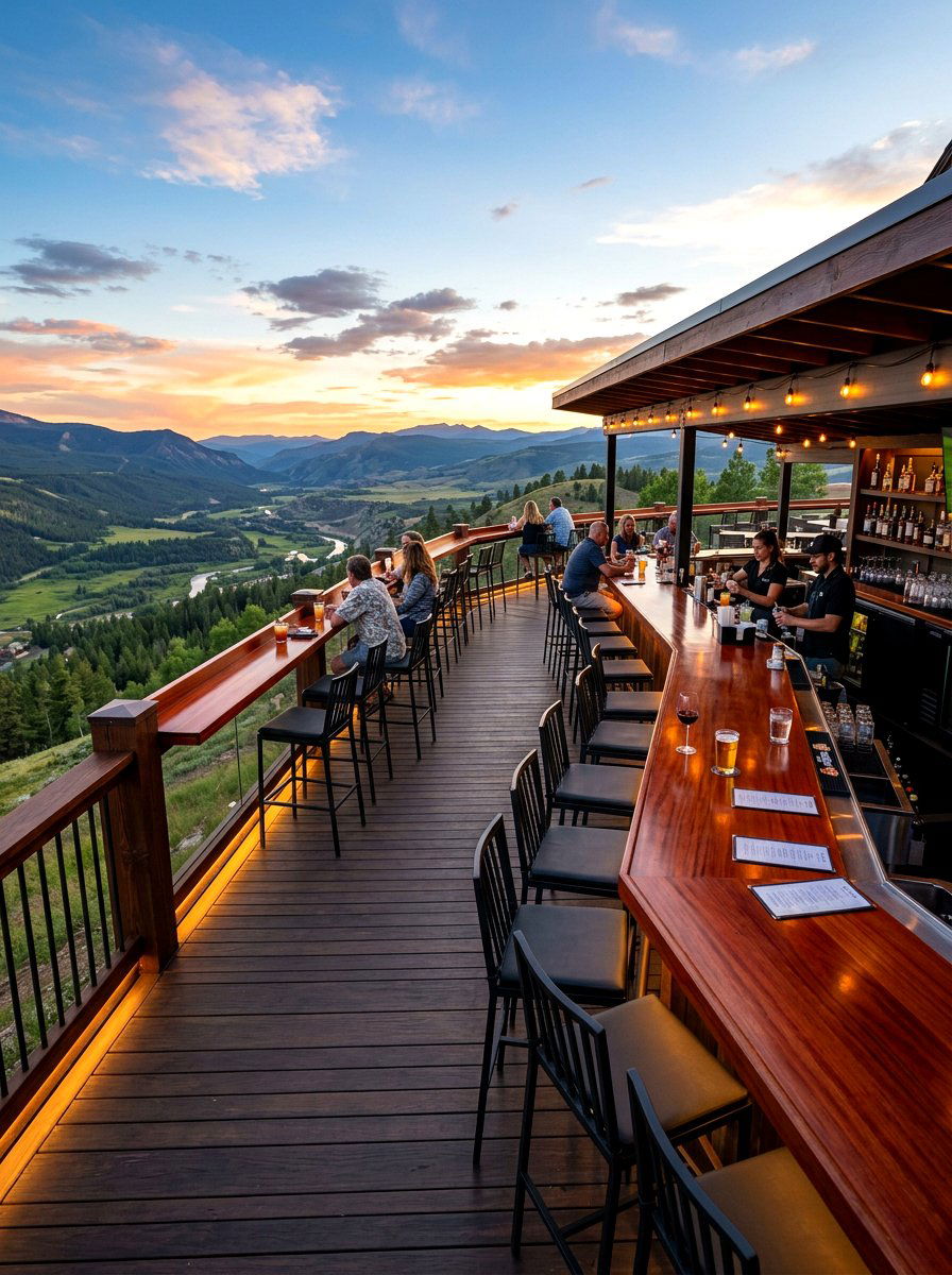Wraparound Deck Bar - 30 outdoor bar ideas