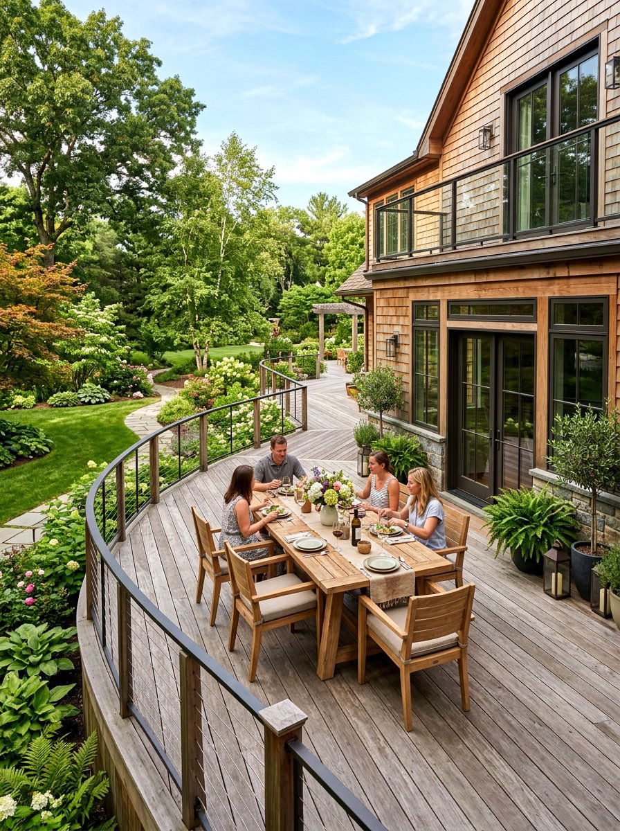 Wraparound Deck Dining Space - 30 deck dining zone ideas