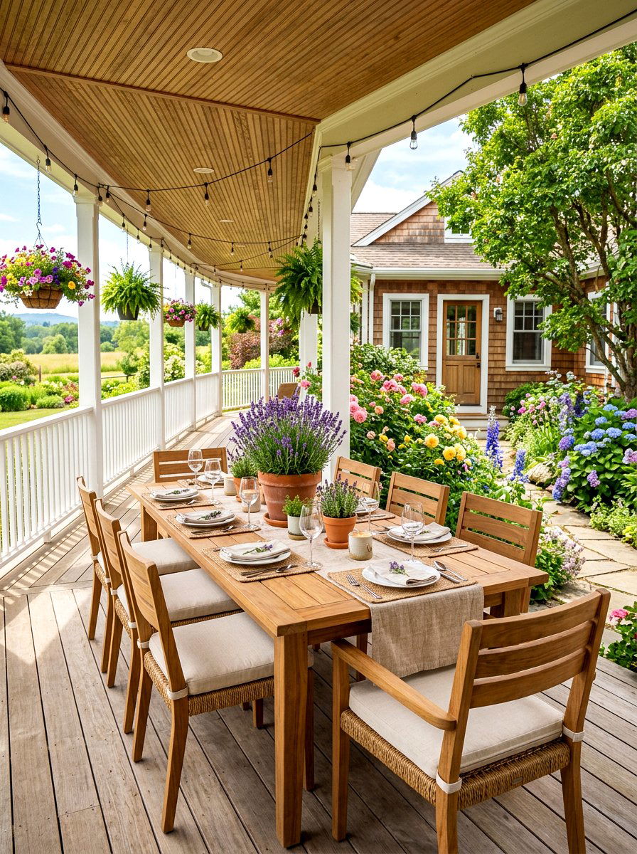 Wraparound Porch Dining Set - 30 wraparound porch ideas