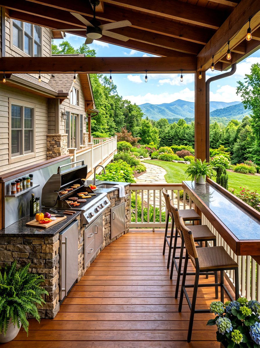 Wraparound Porch Outdoor Kitchen - 30 wraparound porch ideas