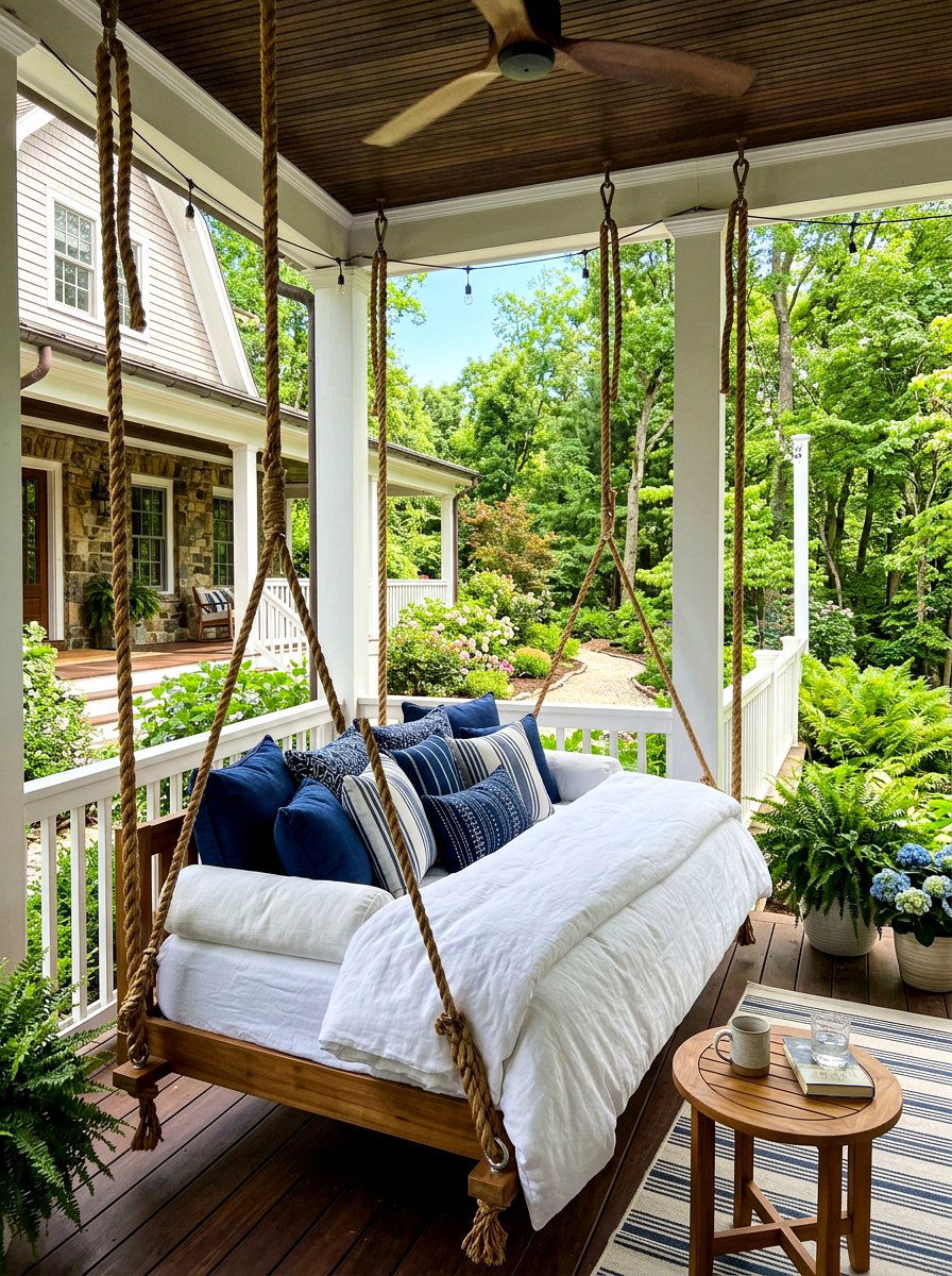 Wraparound Porch Swing Bed - 30 wraparound porch ideas