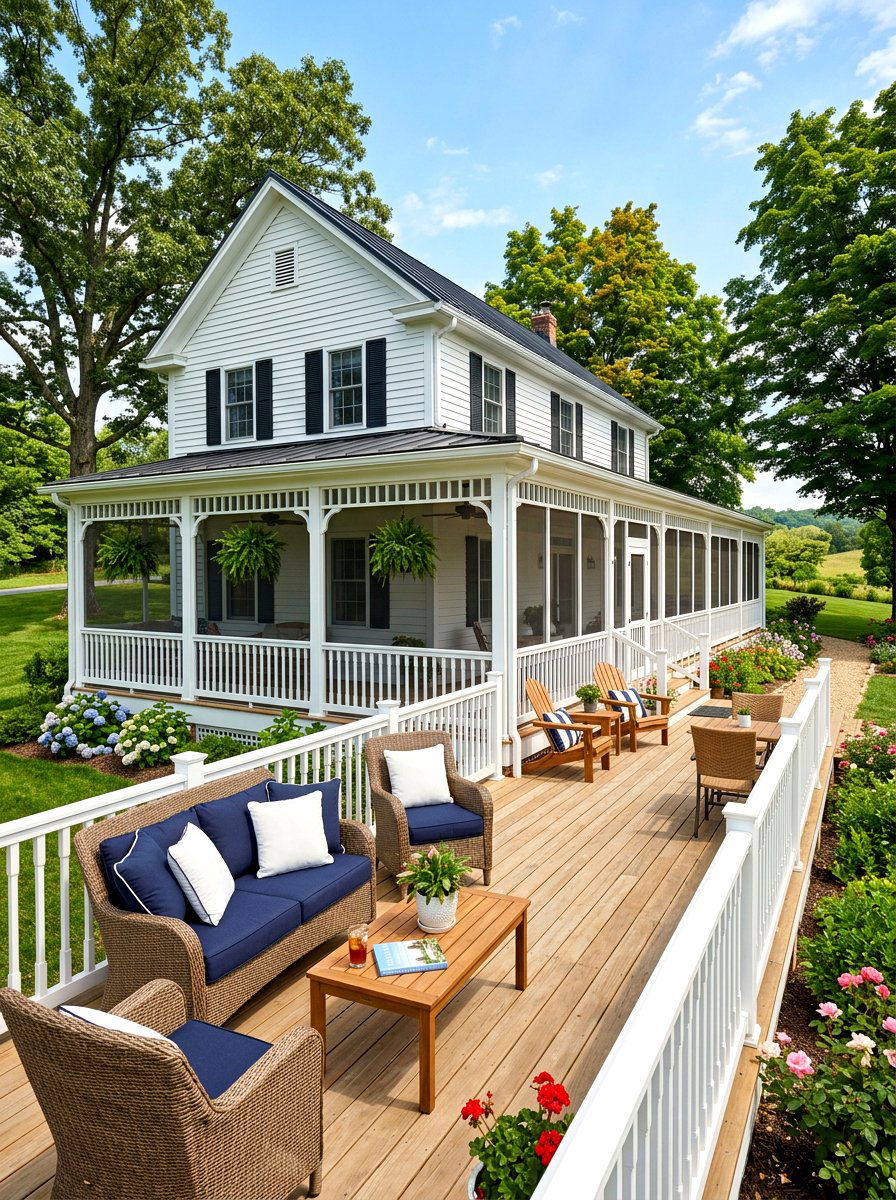 Wraparound Screened Porch - 30 screened porch ideas