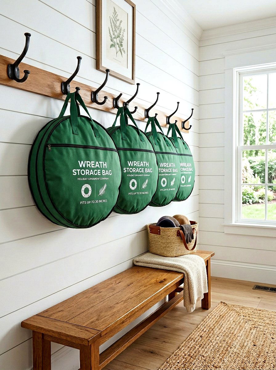 Wreath storage bag - 30 holiday storage ideas