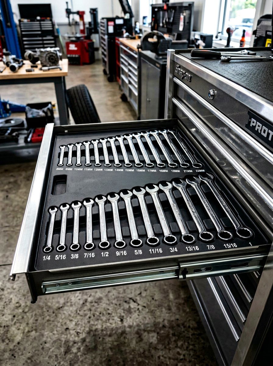 Wrench Organizer Tray - 30 garage tool storage ideas