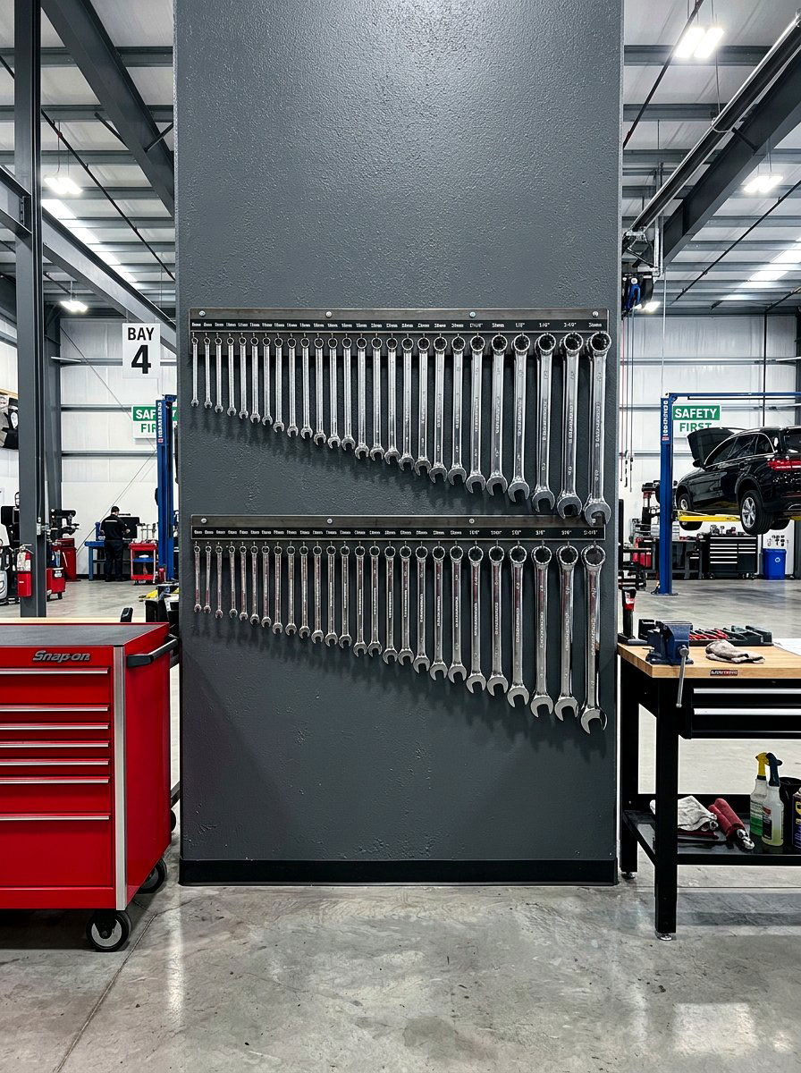 Wrench Wall Organizer - 30 tool wall ideas
