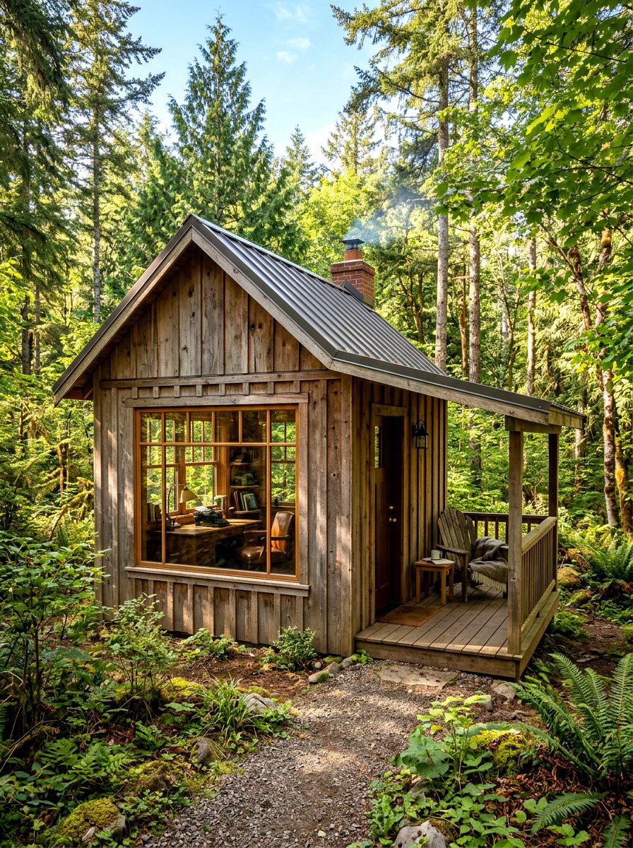 Writers Cabin Shed - 30 cottage shed ideas