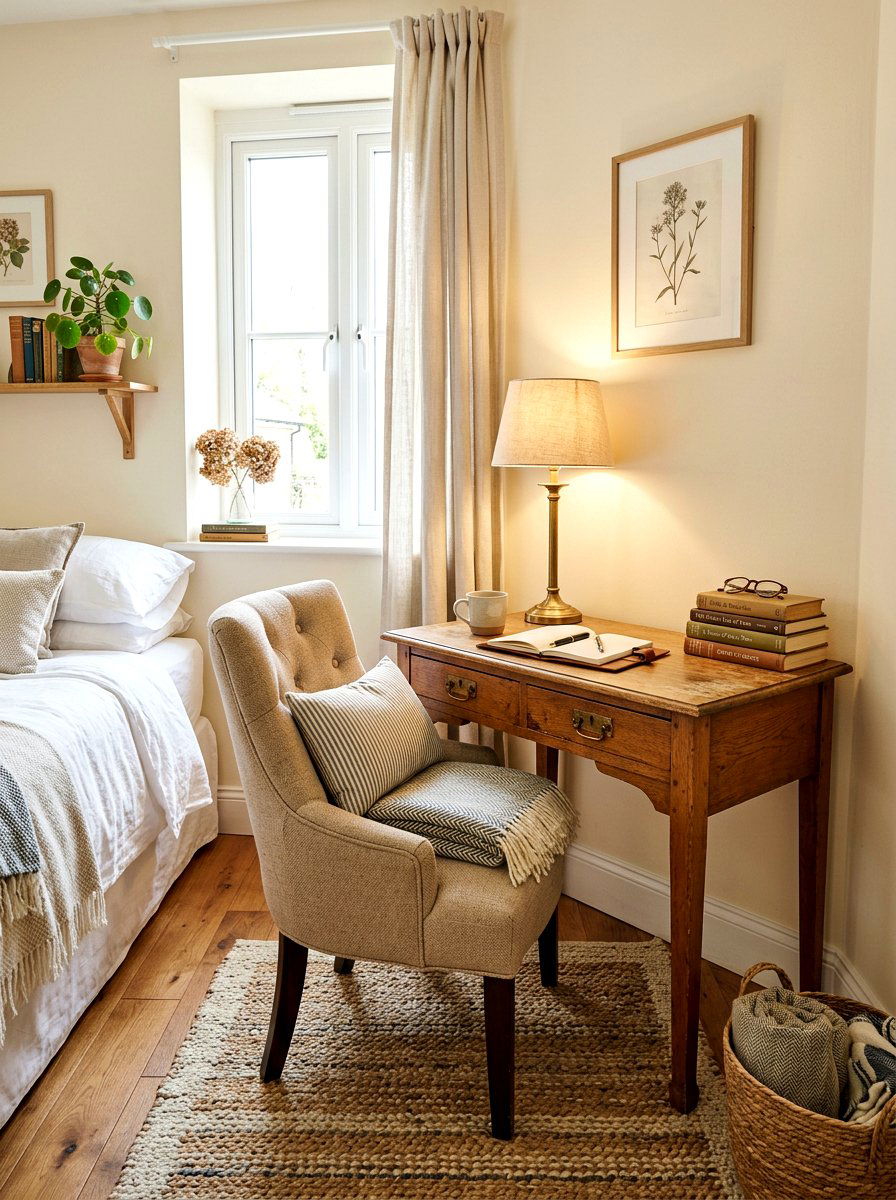 Writing Desk - 30 guest room reading corner ideas