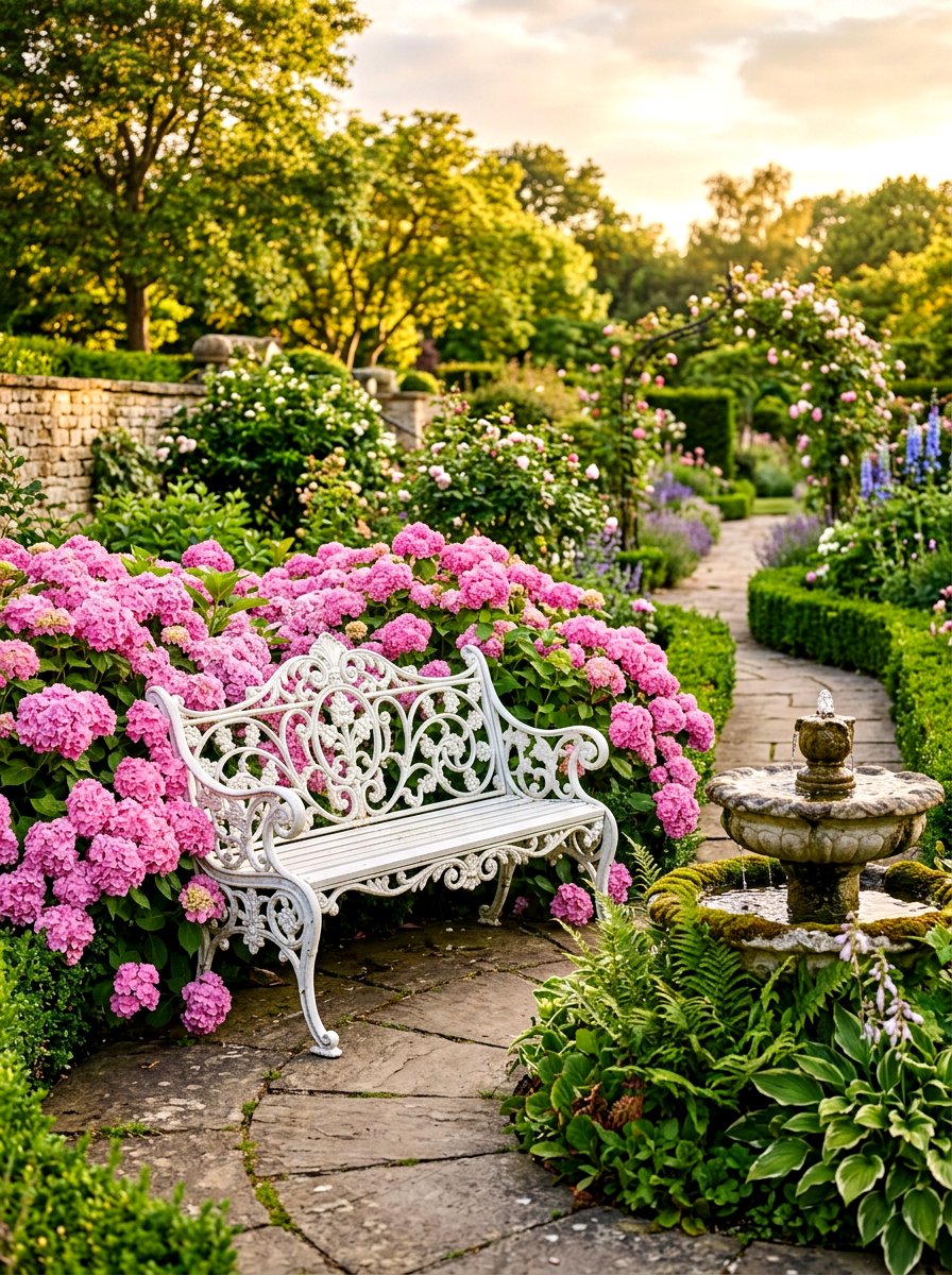 Wrought Iron Bench - 30 garden reading bench ideas