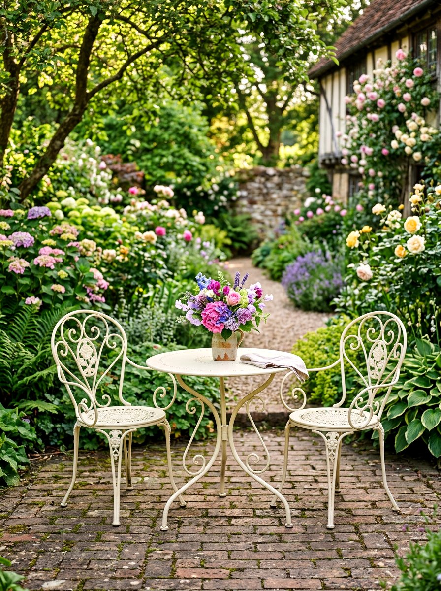 Wrought Iron Bistro Set - 30 Nancy Meyers patio ideas