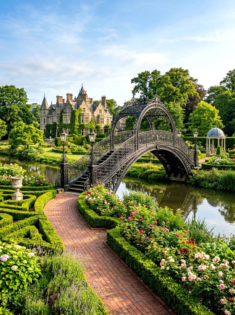 Wrought Iron Bridge - 30 pond bridge ideas