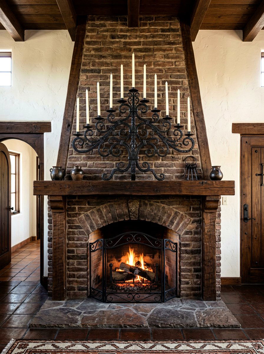 Wrought Iron Candelabra - 30 mantel candle styling ideas