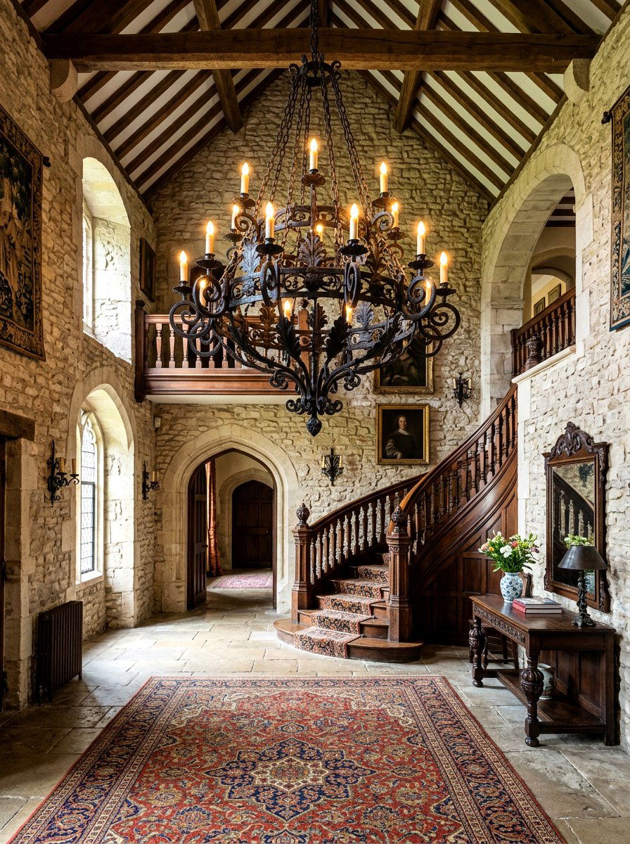 Wrought Iron Candle Light - 30 foyer chandelier ideas
