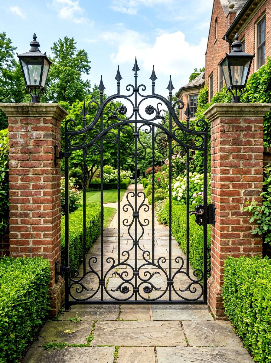 Wrought Iron Deck Gate - 30 deck gate ideas