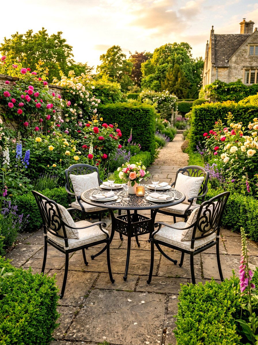 Wrought Iron Dining Set - 30 metal patio furniture ideas