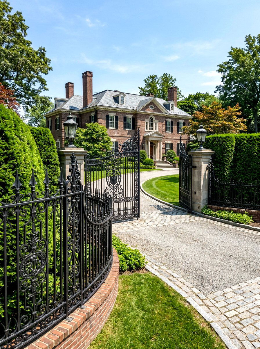 Wrought Iron Fence - 30 front yard fence ideas