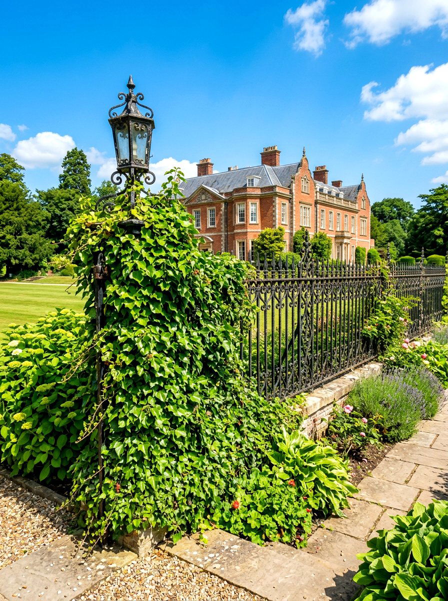 Wrought Iron Fence With Ivy - 30 front yard privacy ideas