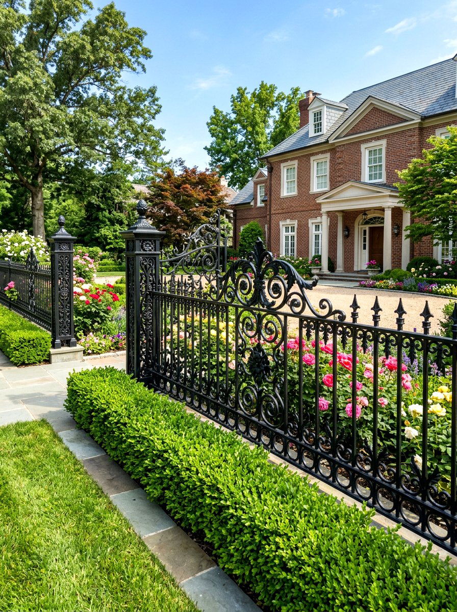 Wrought Iron Fence - 30 decorative fence ideas