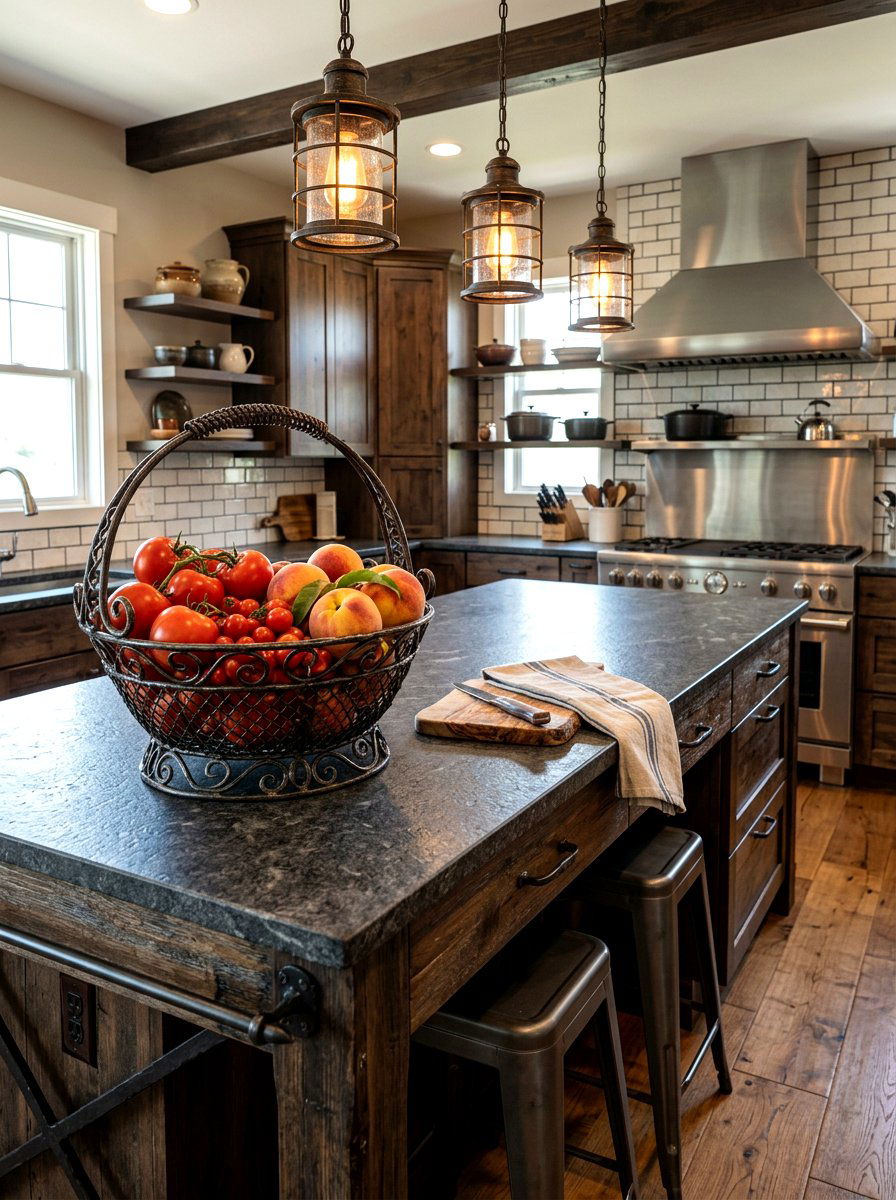 Wrought Iron Fruit Basket - 30 tomato girl summer kitchen ideas