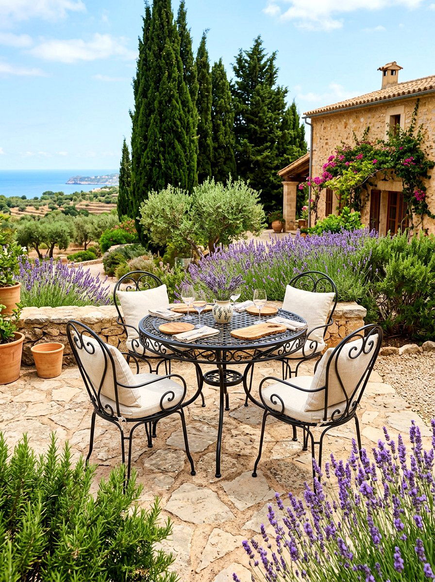 Wrought Iron Furniture Set - 30 Tuscan patio ideas