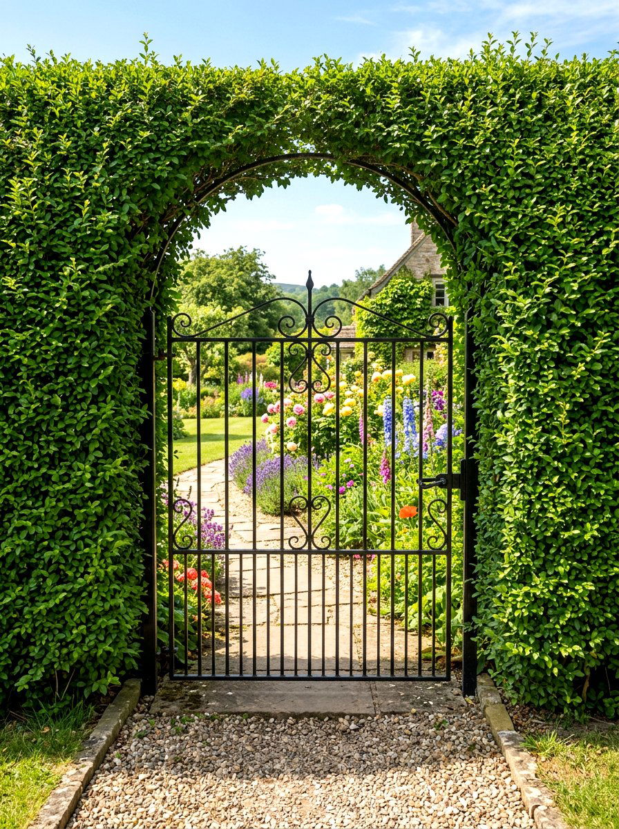 Wrought Iron Garden Gate - 30 Hamptons backyard ideas