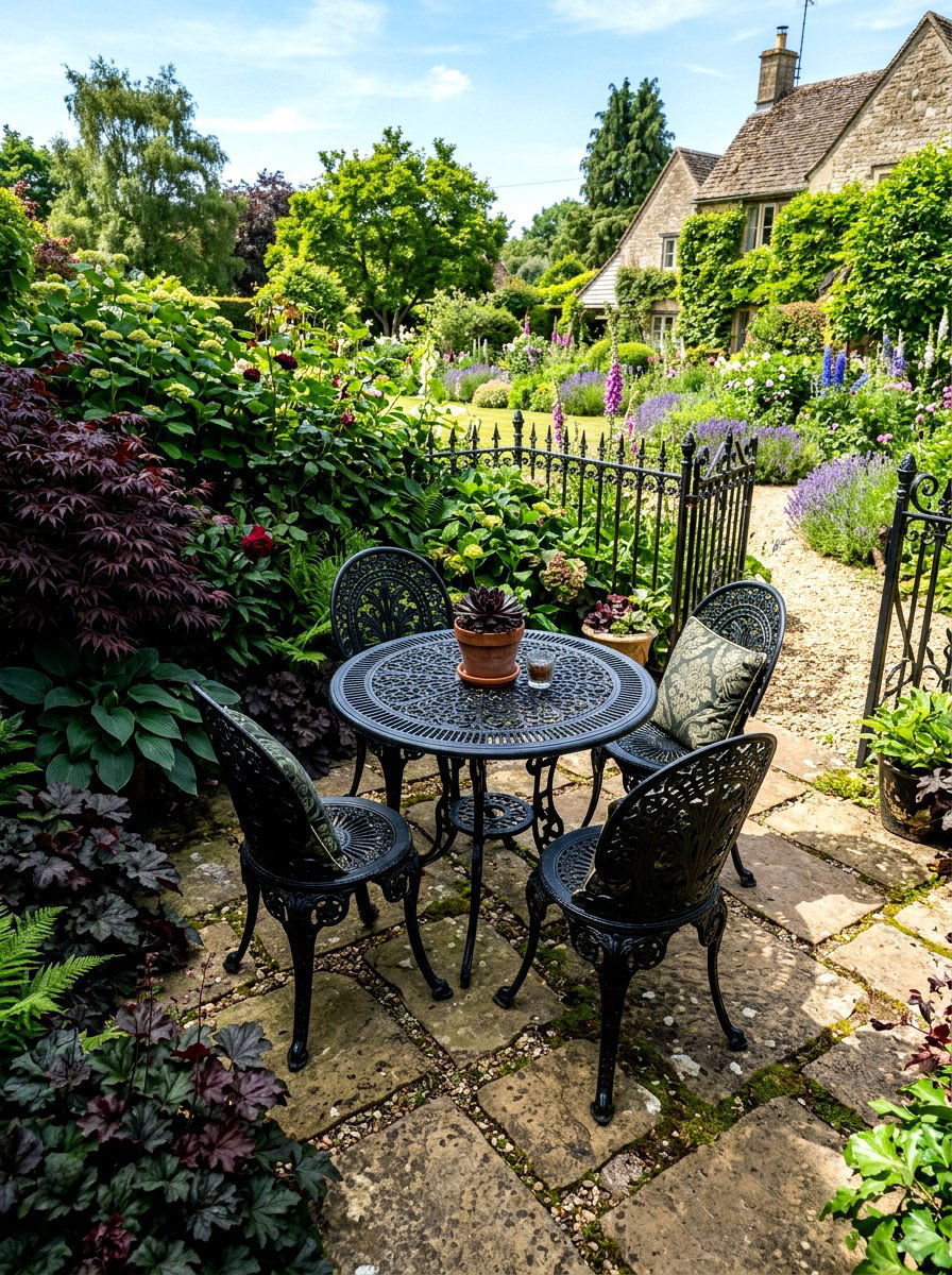 Wrought Iron Garden Patio - 30 dark romantic Halloween home ideas