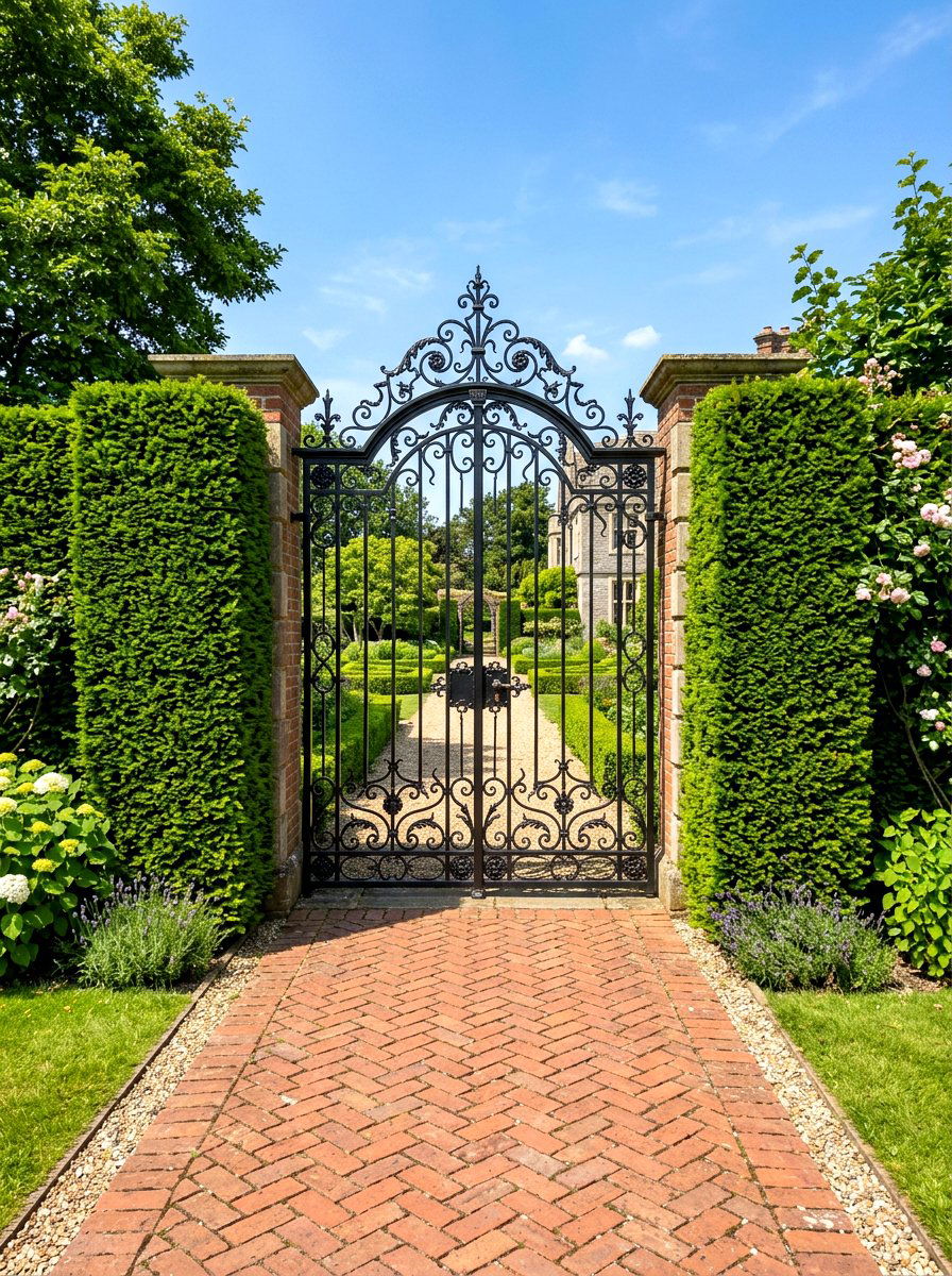 Wrought Iron Gate - 30 garden gate entrance ideas