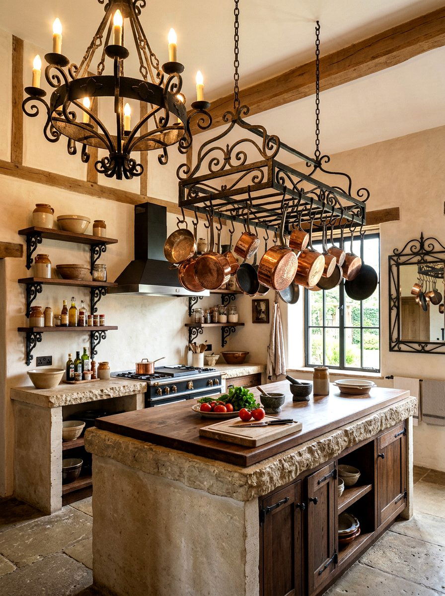 Wrought Iron Kitchen - 30 old world kitchen ideas