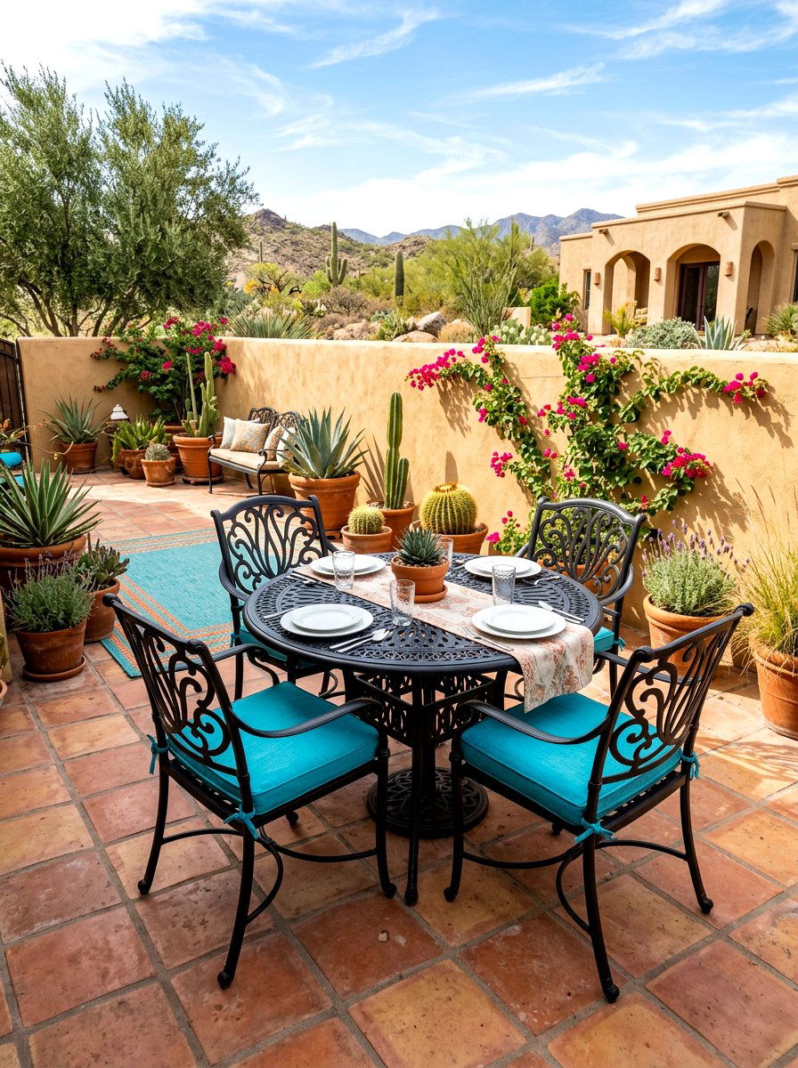 Wrought Iron Patio - 30 southwestern backyard ideas
