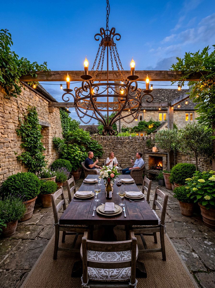 Wrought Iron Patio Chandelier - 30 outdoor chandelier ideas