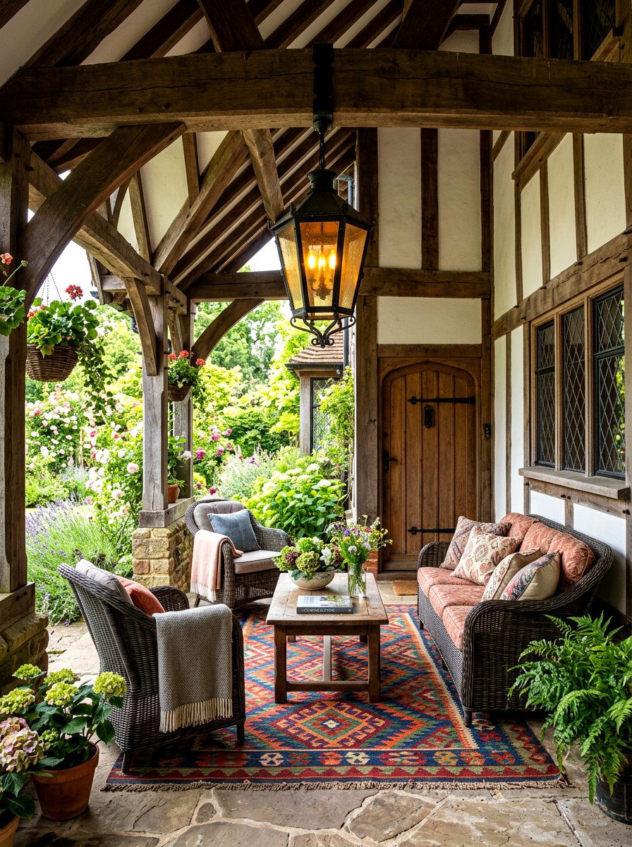 Wrought Iron Pendant For Porch - 30 Tudor exterior lighting ideas