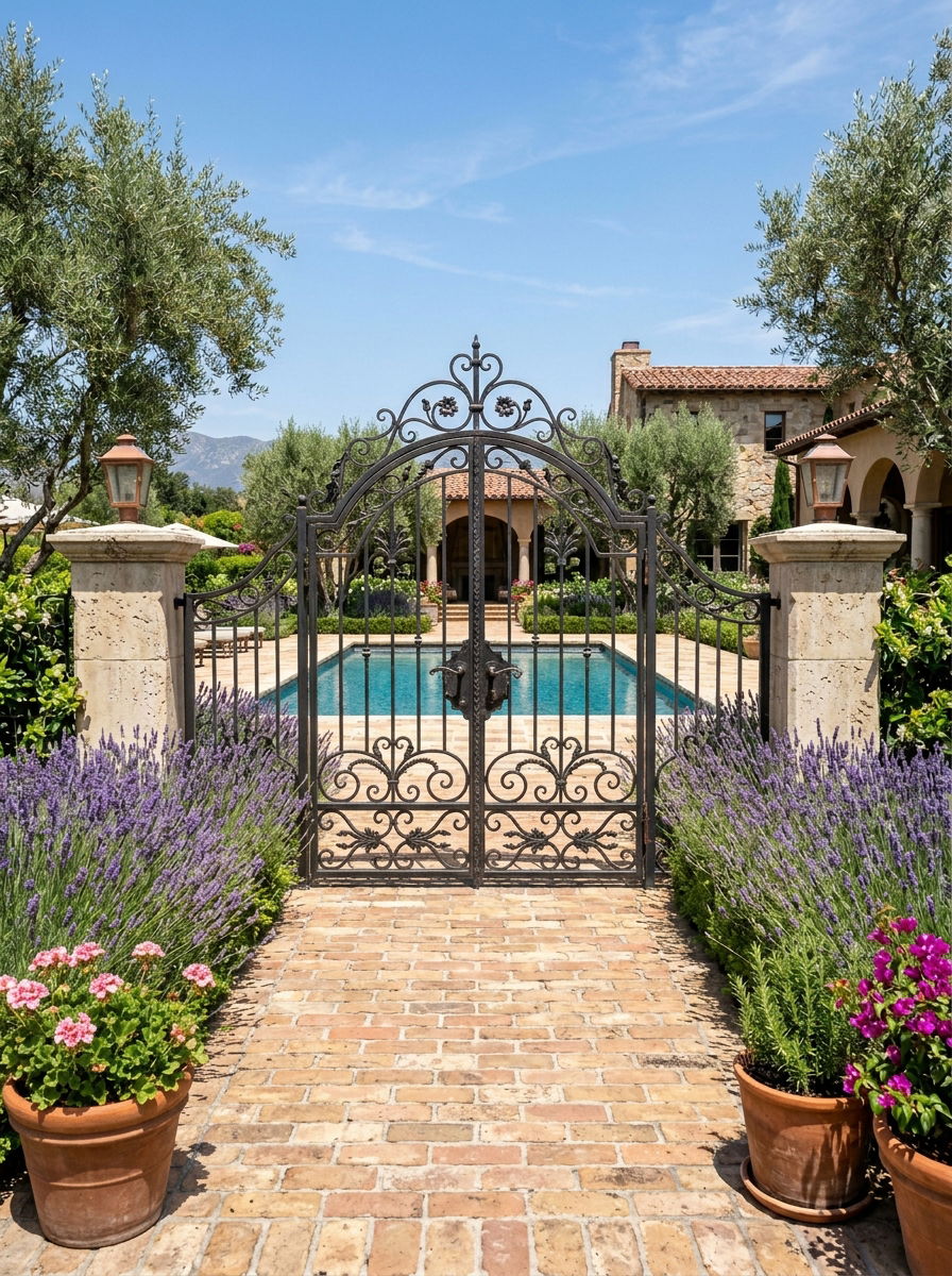 Wrought Iron Pool Gate - 30 pool gate ideas