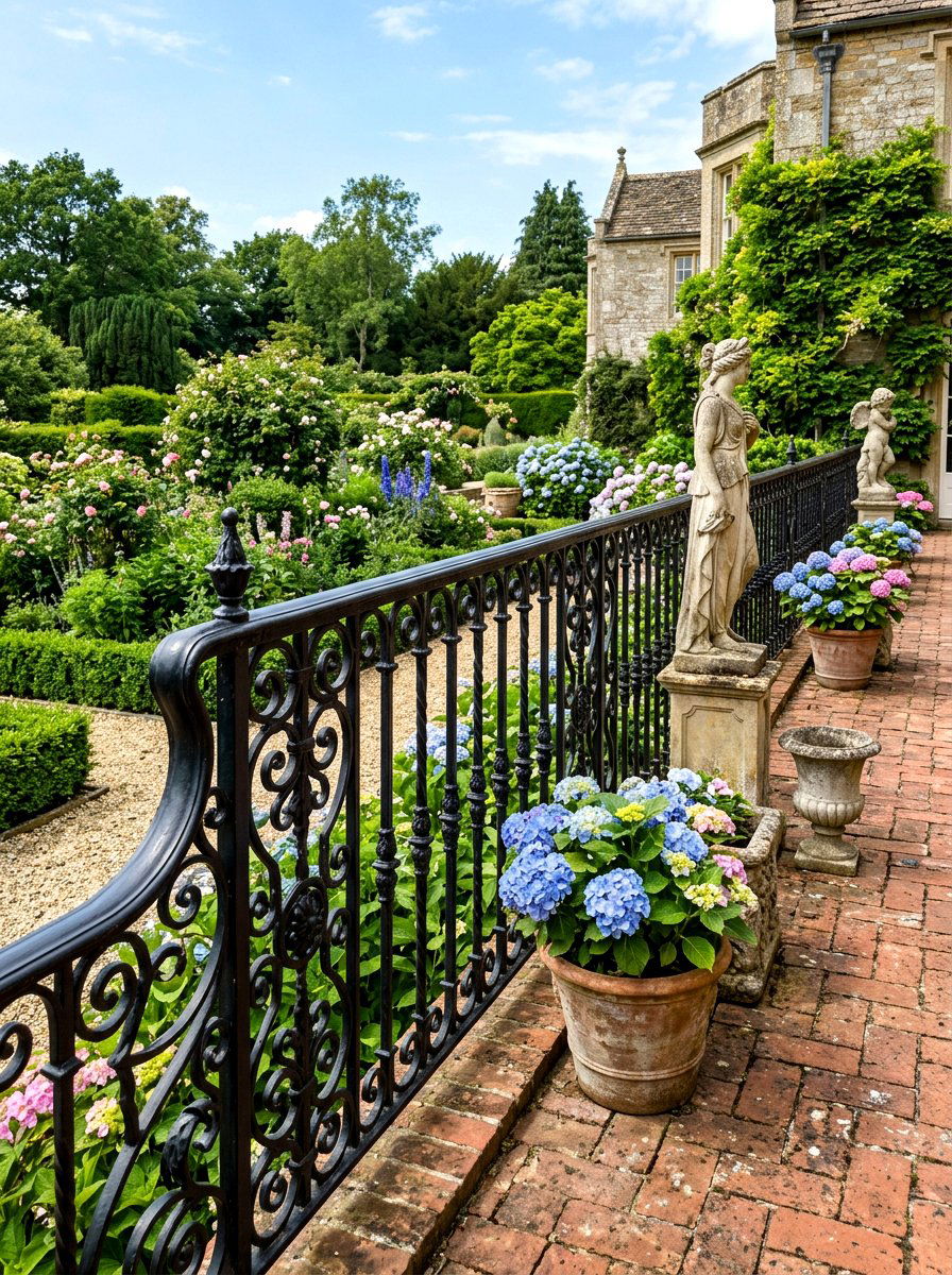 Wrought Iron Railing - 30 deck railing ideas