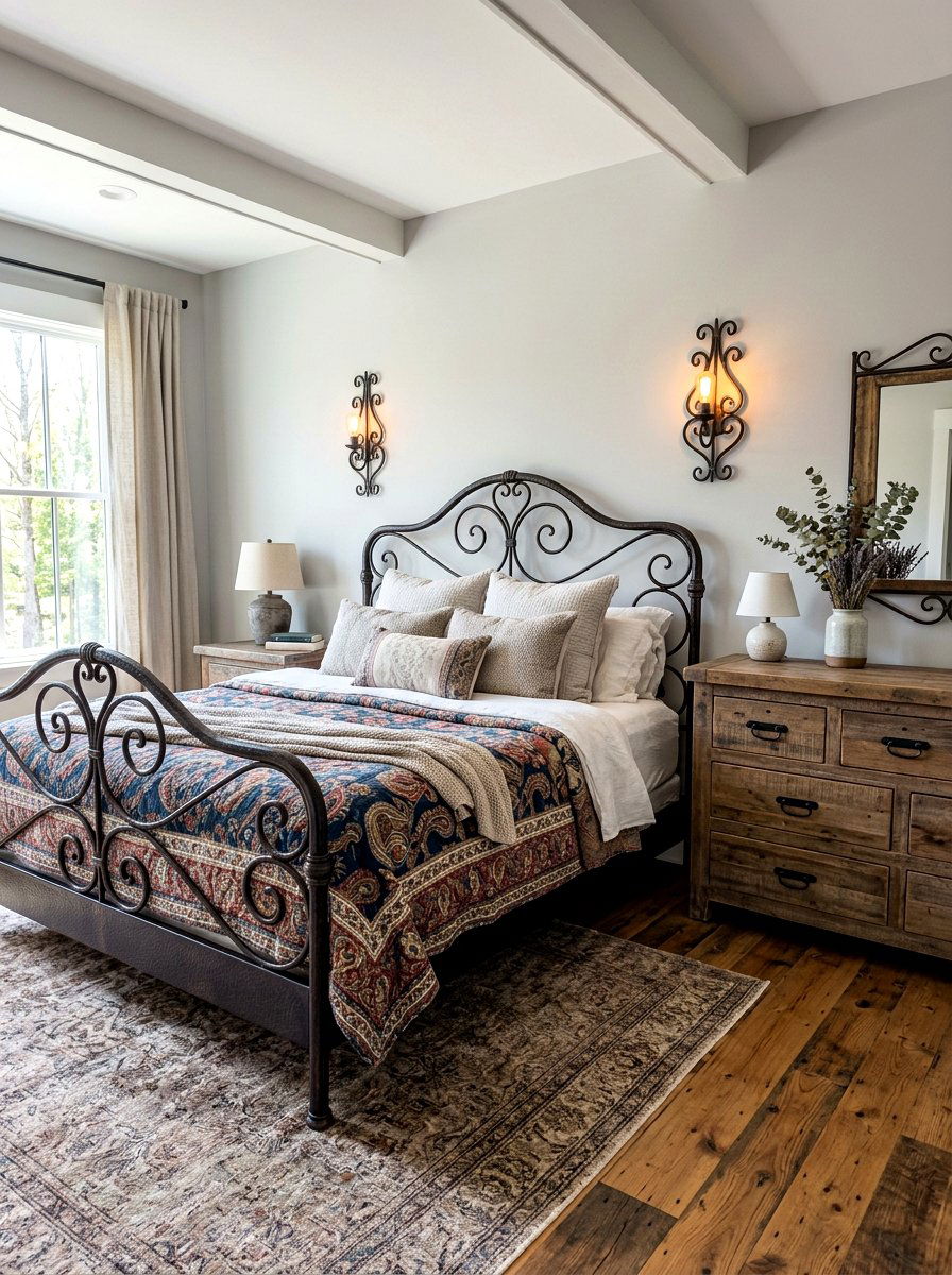 Wrought Iron Rustic Bedroom - 30 western bedroom ideas