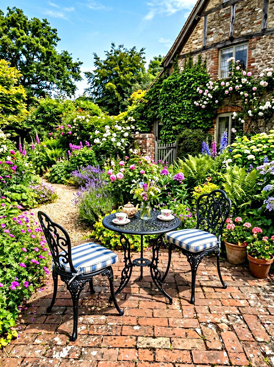 Wrought Iron Vintage Set - 30 outdoor breakfast nook ideas